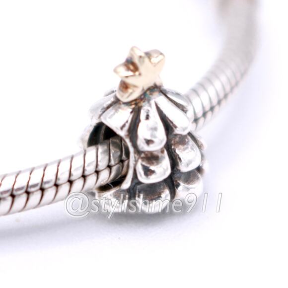 Authentic PANDORA Christmas Tree Charm 14K Gold - 790365 - Picture 1 of 10